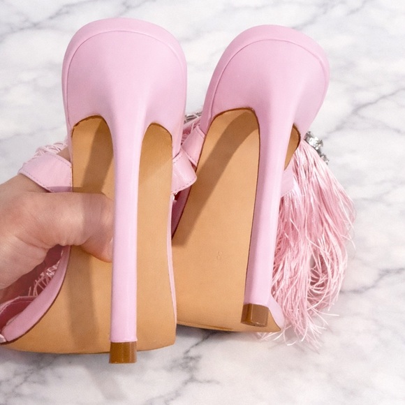 AZALEA WANG Neave Embellished Tassel Sandal – Pink | Size 8 (Fits more like 8.5) - Picture 9 of 9